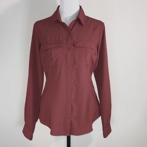 Columbia Omni-Shade Sun Protection Roll Tab Sleeves Button Up Shirt Size XS